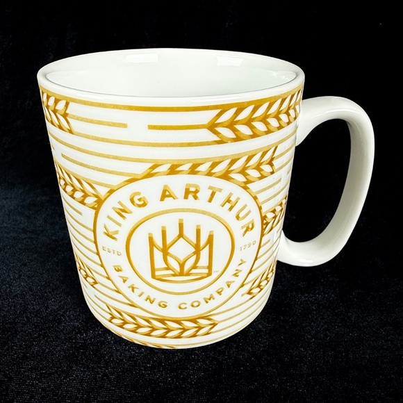 King Arthur Baking Co Mug BIA Mini Wheat Stripes Coffee Tea Cup Excellent Gift - Picture 1 of 9